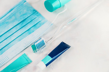 dental tools on a light background