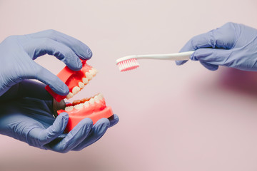 dental tools on a light background