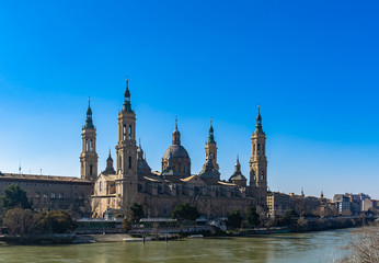 Fototapeta na wymiar Basilica de Nuestra Señora del Pilar Cathedral in Zaragoza, Spain