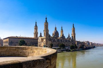 Basilica de Nuestra Señora del Pilar Cathedral in Zaragoza, Spain