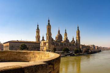 Basilica de Nuestra Señora del Pilar Cathedral in Zaragoza, Spain