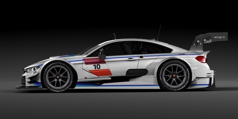 Obraz na płótnie Canvas 3D rendering of a brand-less generic concept racing car in studio environment