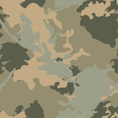 Forest camouflage of various shades of green and beige colors