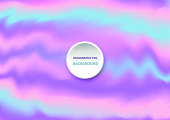 Abstract bright wavy holographic background for trendy design