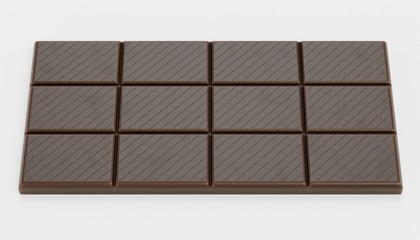 Realistic 3D Render of Chocolate Bar