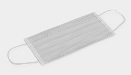 Realistic 3D Render of Protective Mask