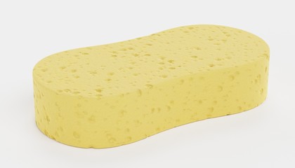 Realistic 3D Render of Sponge