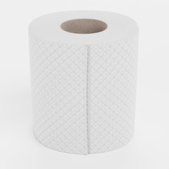 Realistic 3D Render of Toilet Paper