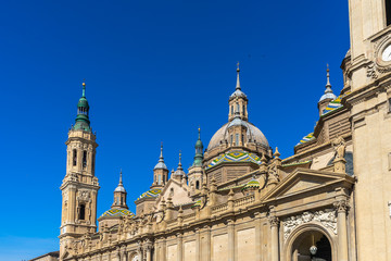 Basilica de Nuestra Señora del Pilar Cathedral in Zaragoza, Spain.