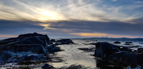 sunset in the mountains