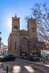 Fototapeta na wymiar Sagrado corazon de Jesus Church in Zaragoza, Spain