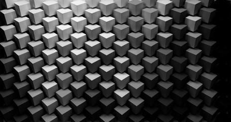 A lot of monochrome cubes. Technological solution. 3D image. monochrome Matching Stand. monochrome cubes background © Sergey