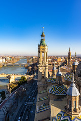 Basilica de Nuestra Se&ntilde;ora del Pilar Cathedral in Zaragoza, Spain.