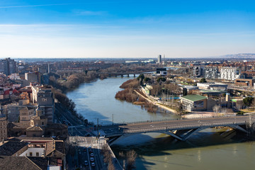Naklejka premium Basilica de Nuestra Señora del Pilar Cathedral in Zaragoza, Spain.