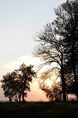 Fototapeta na wymiar Sunset countryside