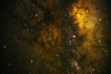 Milky way core in landscape