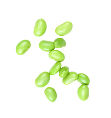 edamame or soybeans isolate on white background