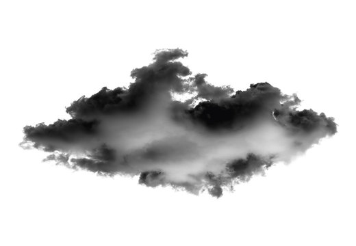 black cloud isolated on white background