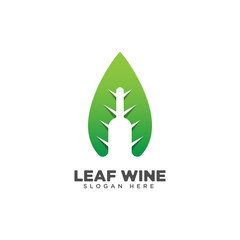 Leaf Wine Logo Design Template