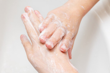 soapy hands