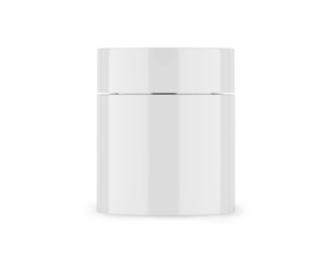 Cosmetic jar mockup template on isolated white background, 3d illustration