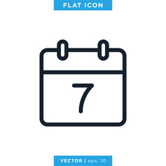 Calendar Icon Logo Vector Design Template