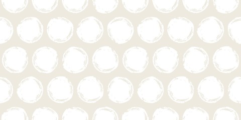Seamless neutral beige pattern with grunge circles