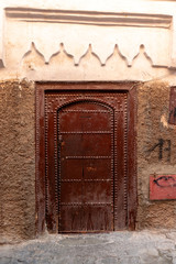 Decorated door in Marrakech, Morocco
