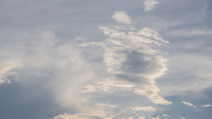 The sky with clouds like a cute and beautiful turtle
