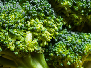 broccoli textured macro. horizontal background
