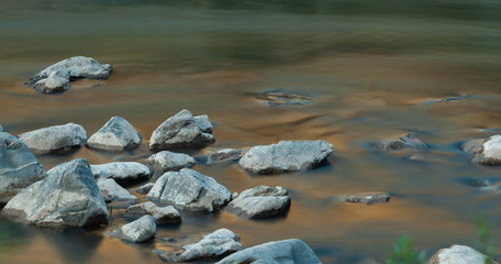 Long exposure mountain river