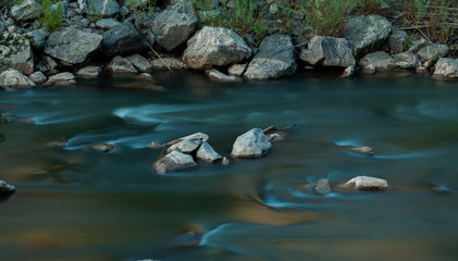 Long exposure mountain river