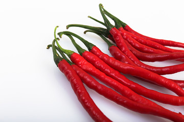 hot red chili, isolated white background