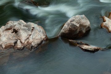 Long exposure mountain river