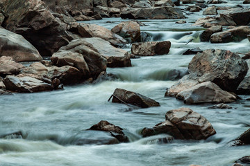 Long exposure mountain river