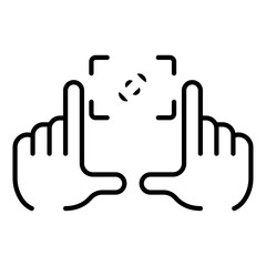 Framing hands icon vector illustration