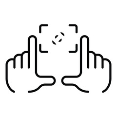 Framing hands icon vector illustration