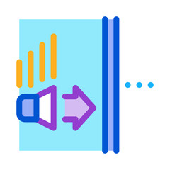 Obraz premium sound speaker operation icon vector. sound speaker operation sign. color symbol illustration