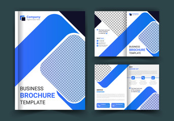 Corporate business bi-fold brochure template design