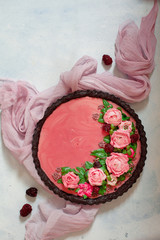 Fresh homemade summer berry tart © Maria Medvedeva
