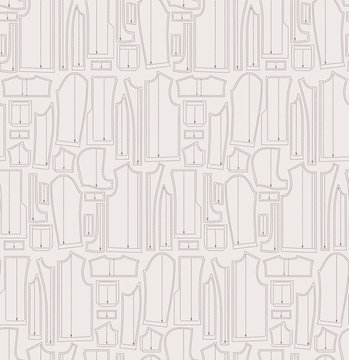 Tailoring. Pattern on a beige background. Pattern clothes pattern. Suitable for curtains, wallpaper, fabrics, wrapping paper. Background for the site.