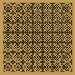 Gothic seamless pattern. Geometrical royal elements in a medieval style. Ornament for a tiles and mosaics.