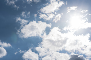 A sky with lots of clouds. Bright background