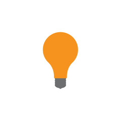 Vector illustration of classic yellow light bulb