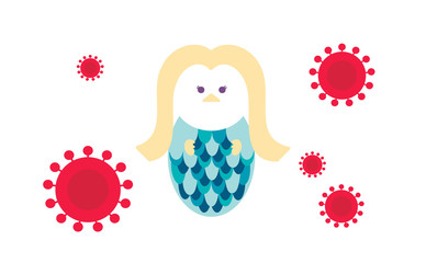 Simple basic icon vector image for COVID-19 corona virus Medical Alert for pandemic pandemic