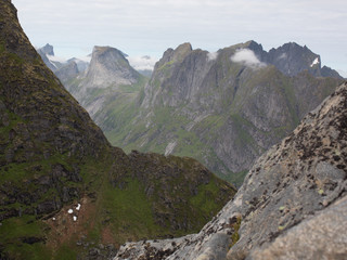 Obraz premium Mountains in Lofoten ( Norway - Arctic Circle )