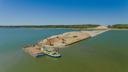 Przekop Mierzei Wiślanej z drona © Marcin