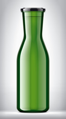 Glass Bottle on background. 