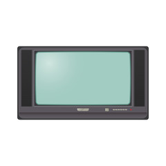Retro tube television used in old years, vector illustration