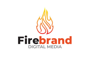 Creative of fire flame brand logo design